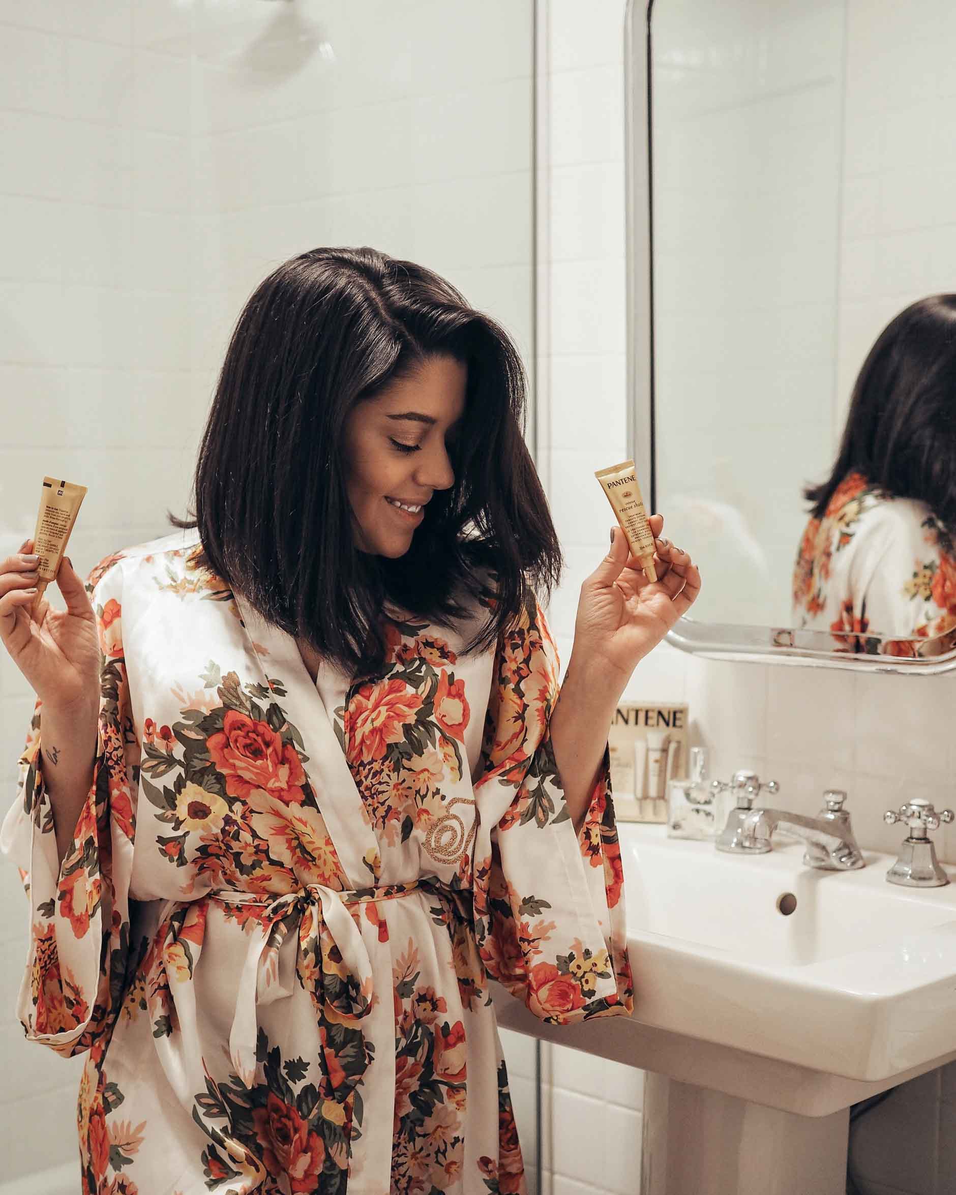 blogger naty michele with pantene rescue shots 