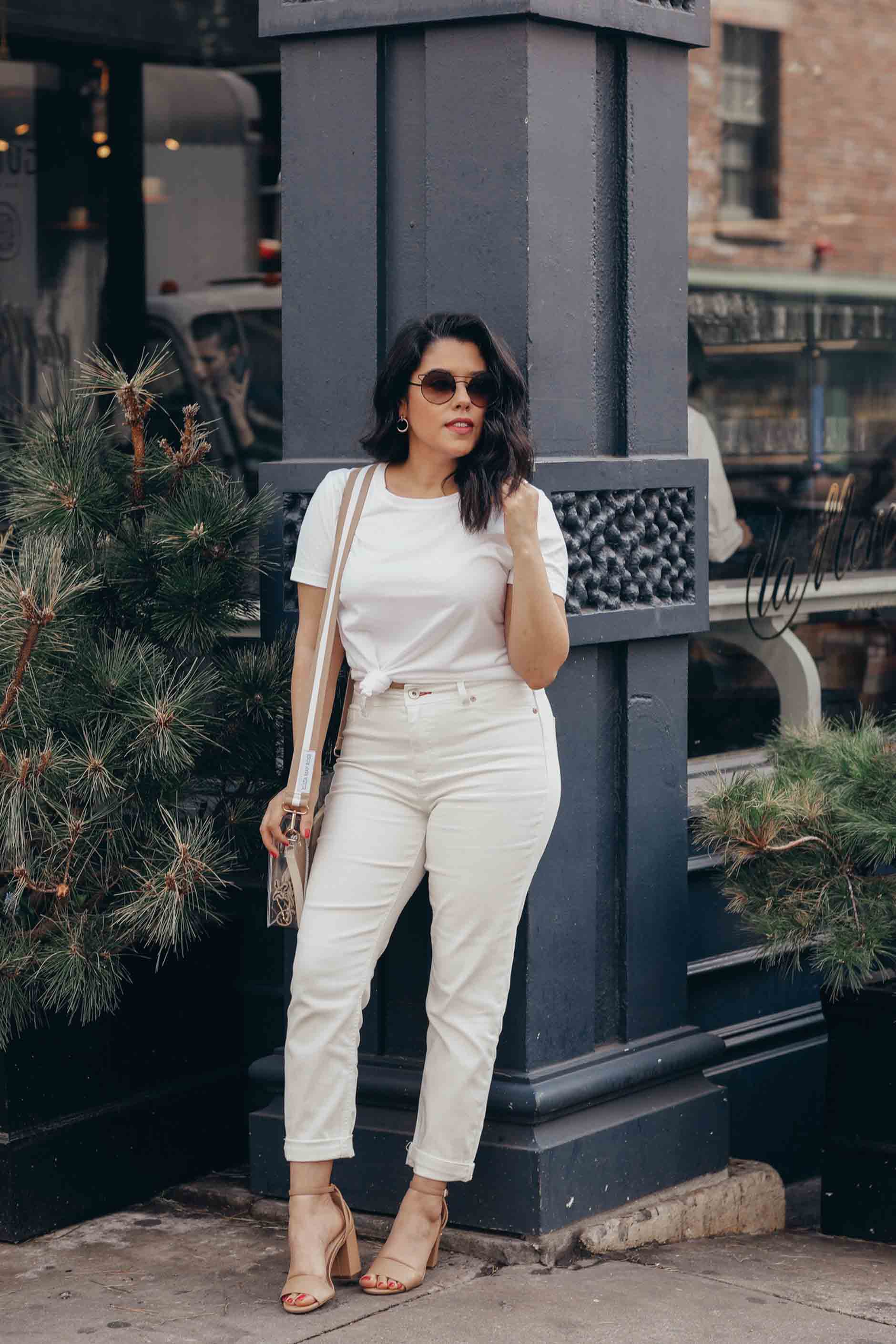 naty michele wearing a white outfit for we dress america