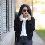 Cowl Neck & A Bomber