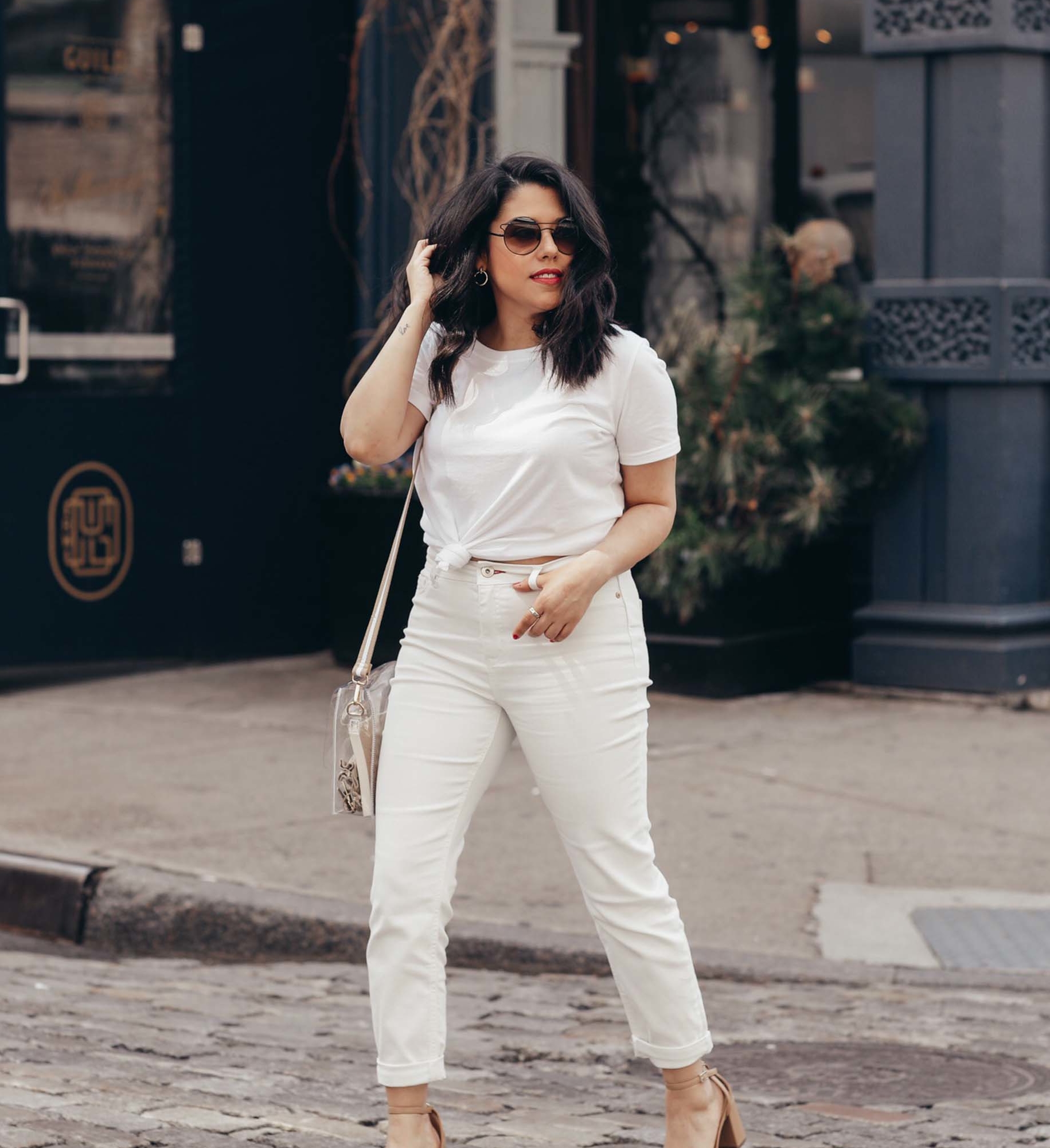 naty michele in white outfit for we dress america
